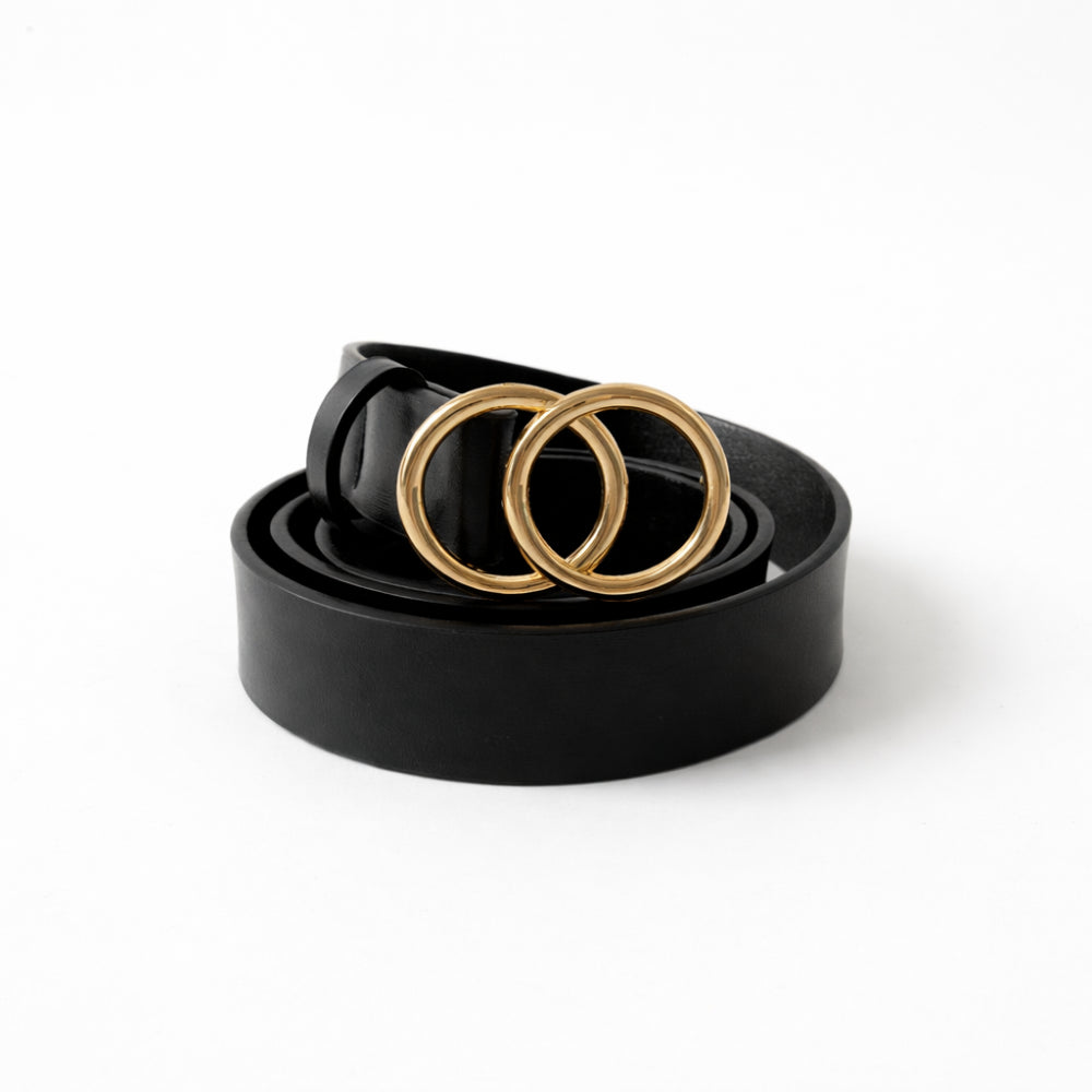 K&Co. Double Ring Belt - BLACK